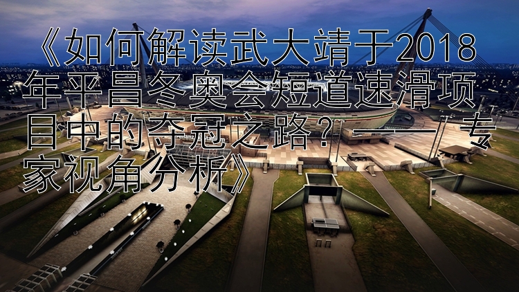 《如何解读武大靖于2018年平昌冬奥会短道速滑项目中的夺冠之路？── 专家视角分析》