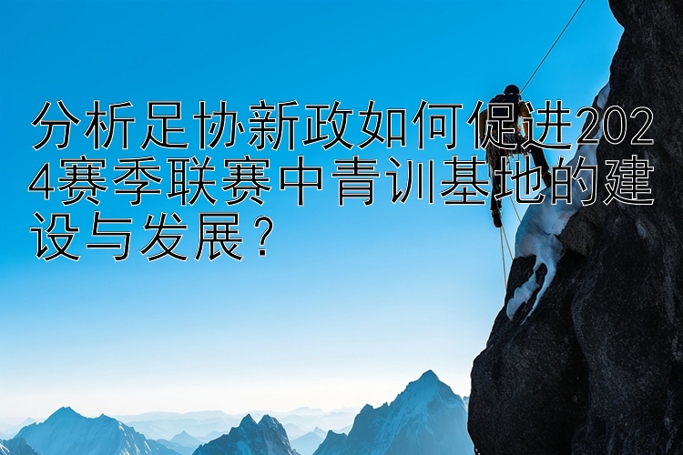 分析足协新政如何促进2024赛季联赛中青训基地的建设与发展？