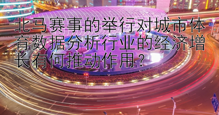 北马赛事的举行对城市体育数据分析行业的经济增长有何推动作用？