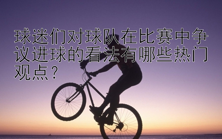 球迷们对球队在比赛中争议进球的看法有哪些热门观点？